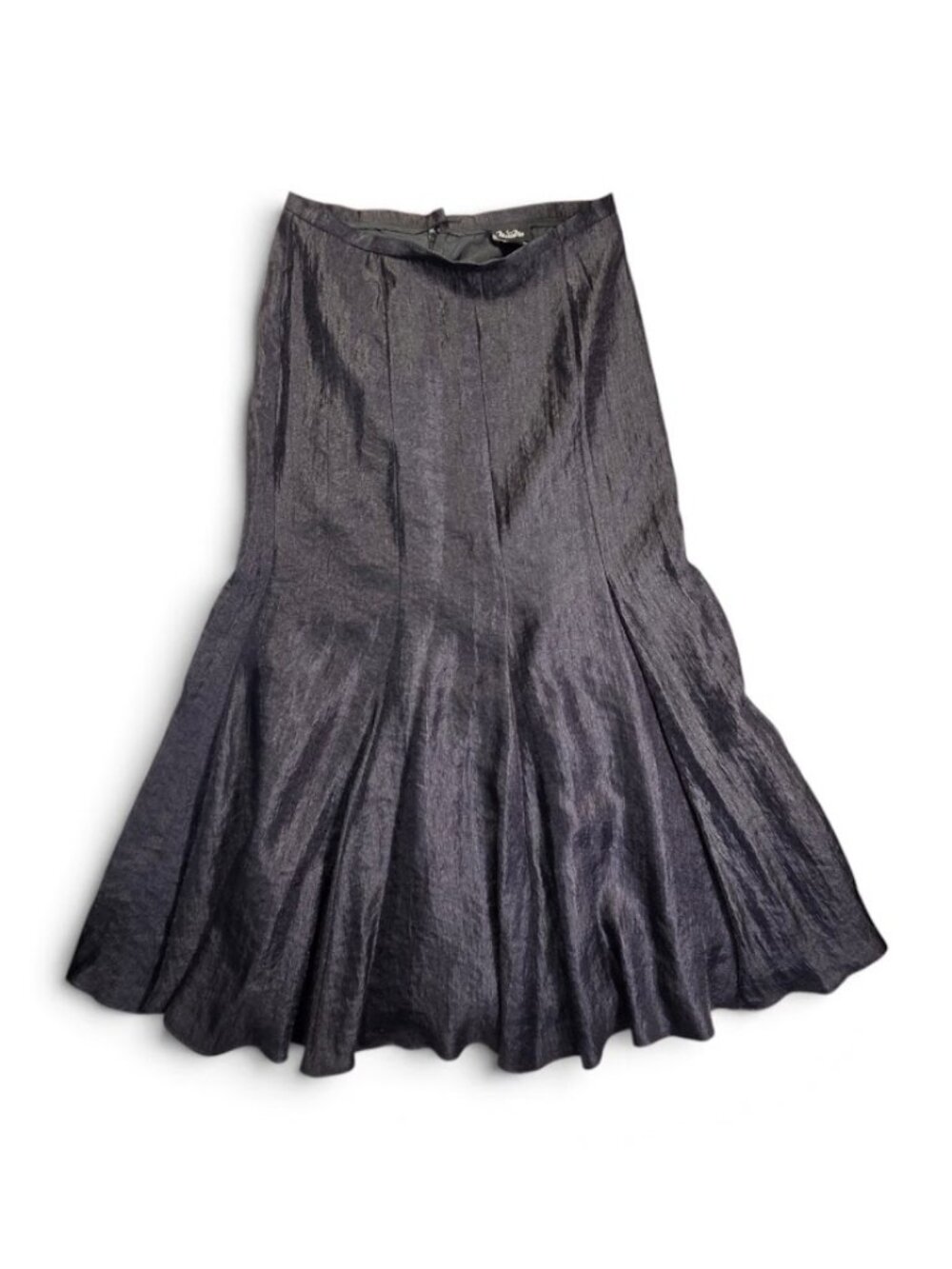 Nueva Black Long Textured Trumped Mermaid Skirt Flared Midi Skirt, Canada, 12